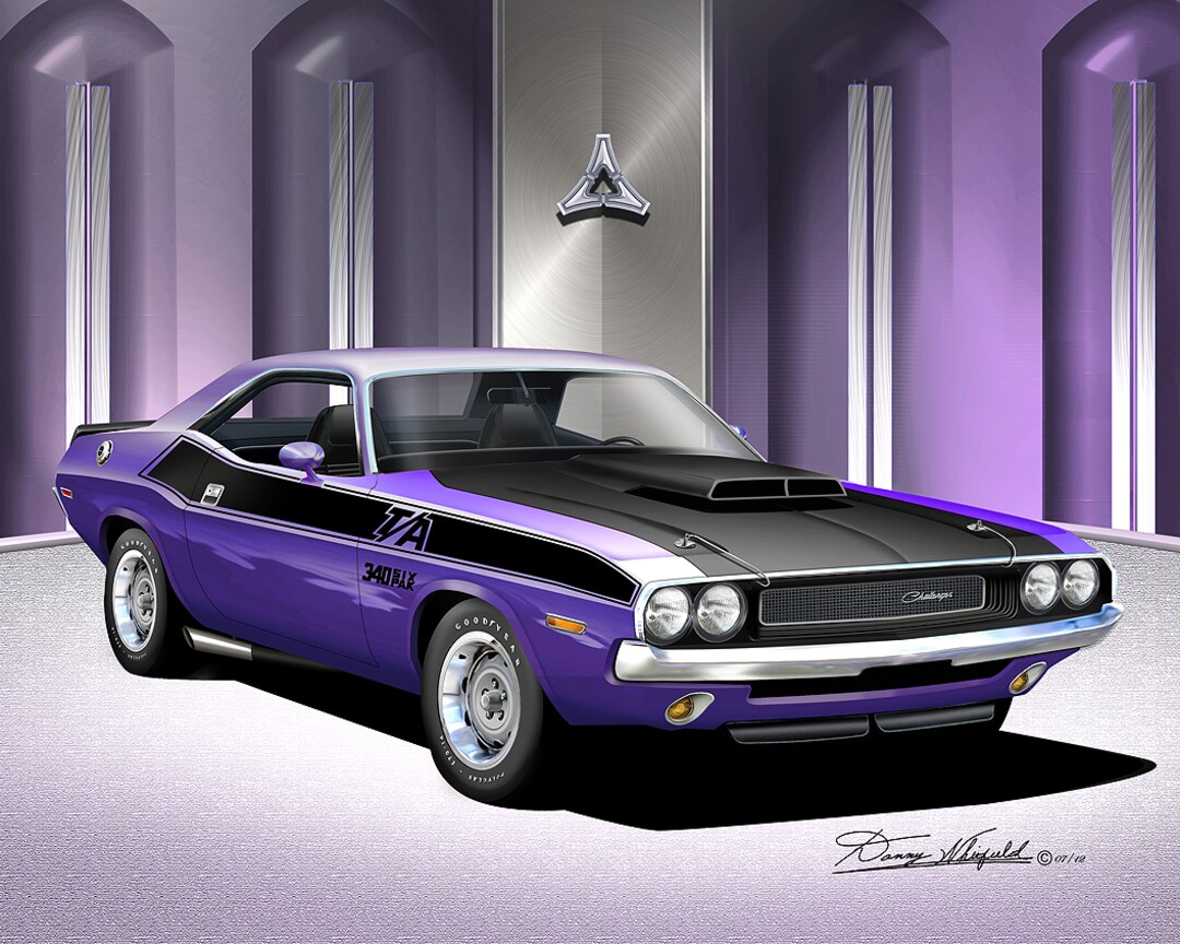 1970 Dodge Challenger TA Plum Crazy Purple Fine Art Prints by Danny Whitfield Car Enthusiast Wall Art MakerPlace by Michaels